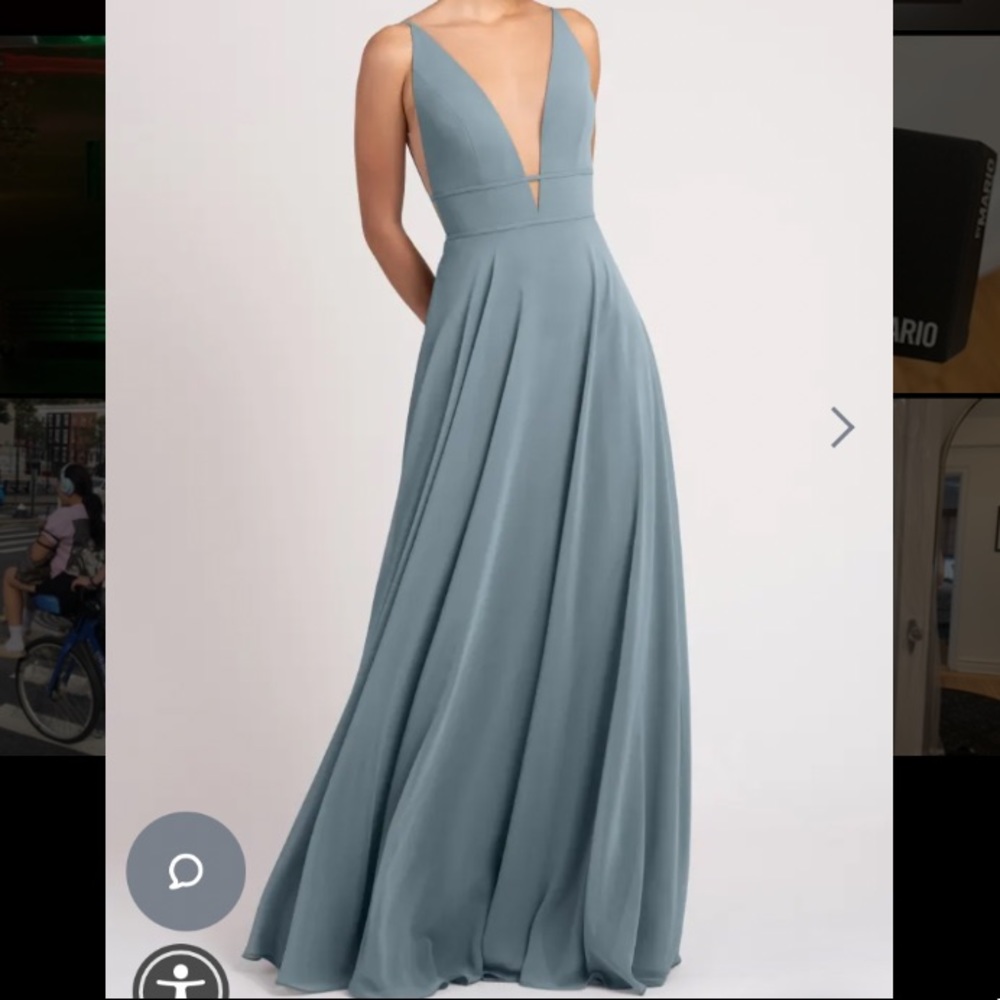 Jenny Yoo Hollis Dress in Mayan Blue